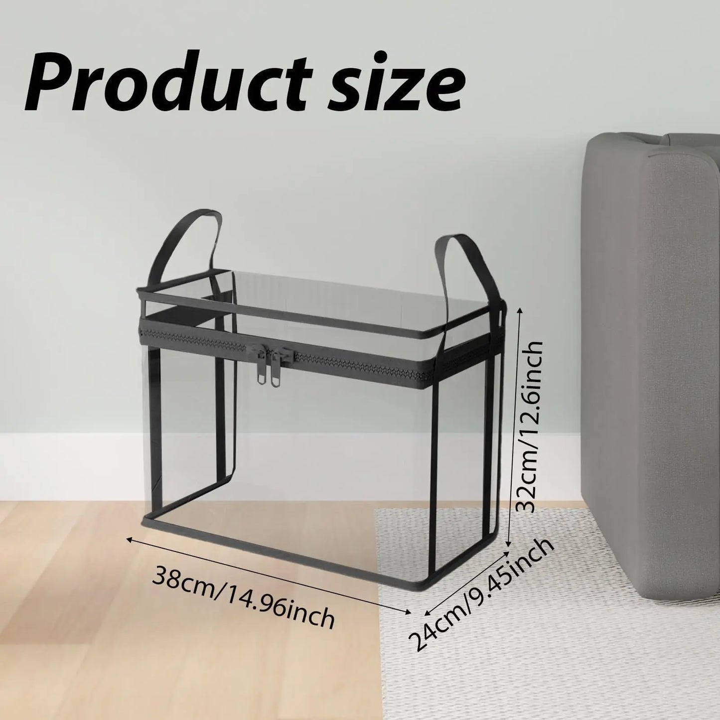 🔥Large Clear Thick Plastic Storage Box with Hinged Lid