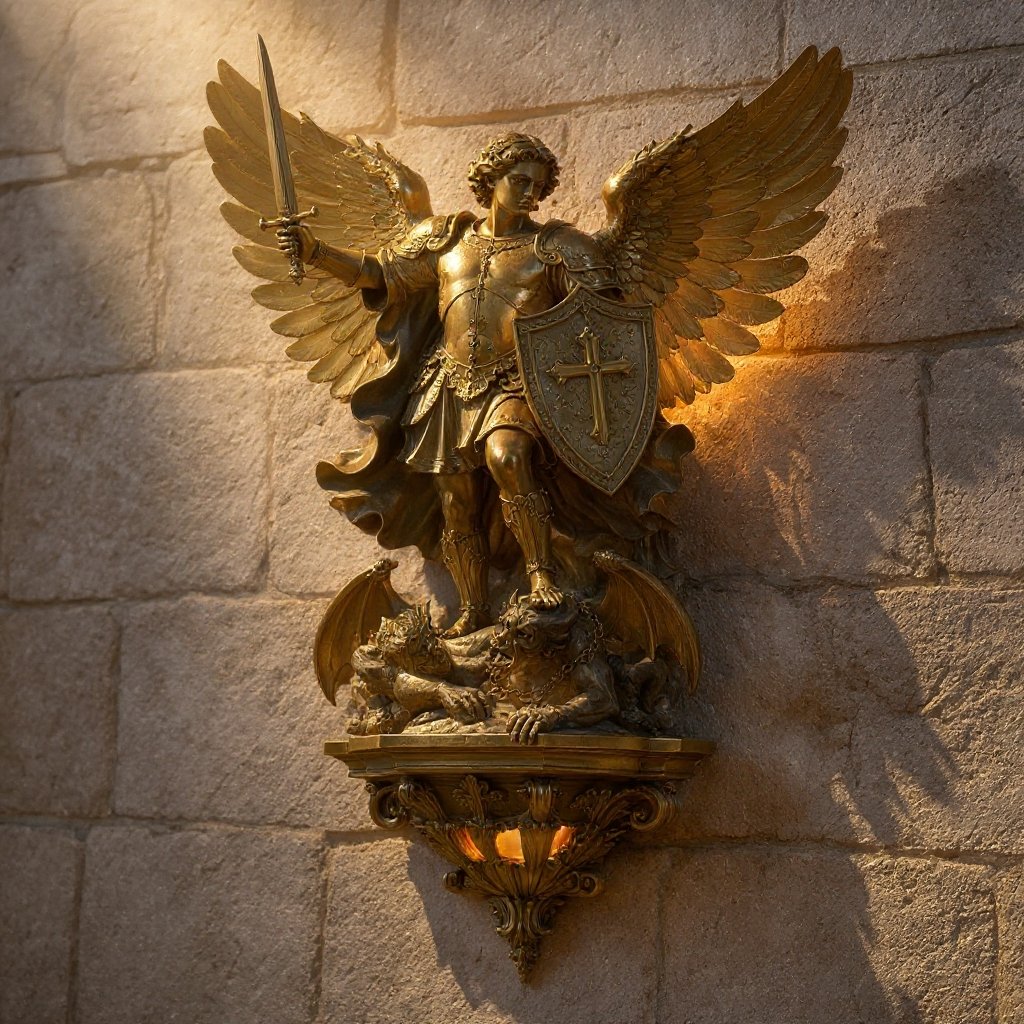 😇 2026 Archangel Michael Wall Lamp – Guardian of Light & Valor ⚔️🛡️