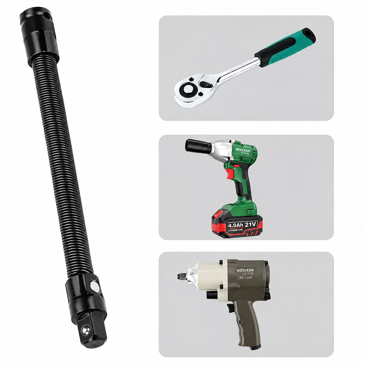 🚗HOT SALE -48% OFF🔥 🔧🌀 1/2" Flexible Socket Extension Bar! Conquer Tight Spaces in Seconds🔩🚗
