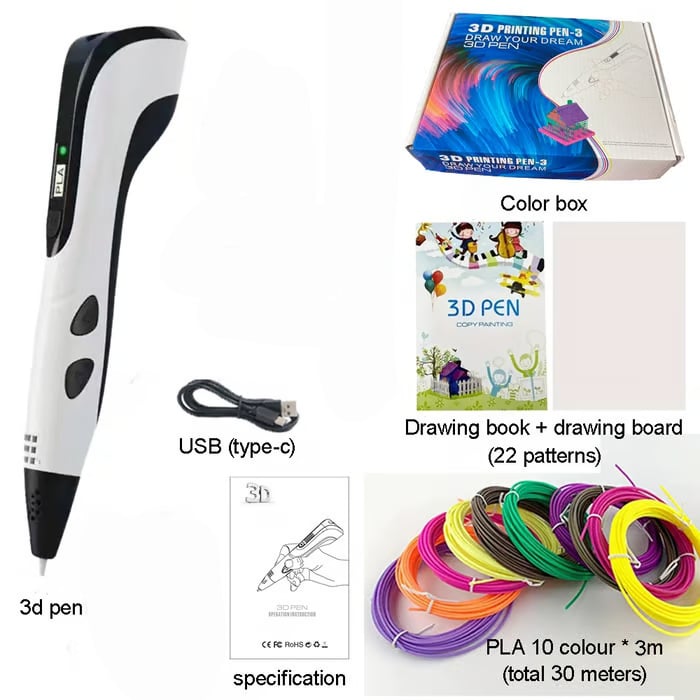 🏆CHRISTMAS SALE 49% OFF - NEW 3D Printing Pen 3d Pen Set for Kids Chidren Child's Birthday Christmas Creative DIY Gift LCD Display with PLA Filament