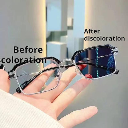 Frameless Progressive Reading Glasses – Multi-Focus Vision with Blue Light Protection for Men & Women