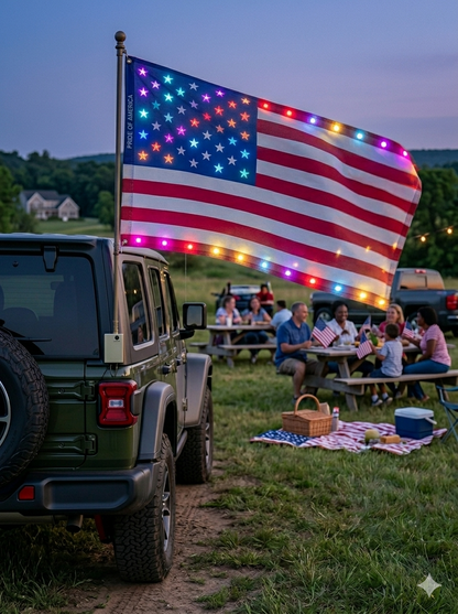 Last Day 49% OFF🔥 🦅 Illuminated 250th Anniversary USA Commemorative Flag - Premium LED Edition (3x5 Ft) -Bestseller