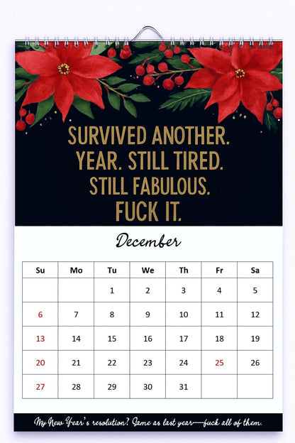 🔥BESTSELLER🔥Fuck It Again – 2026 Calendar For Women Who’ve Had Enough