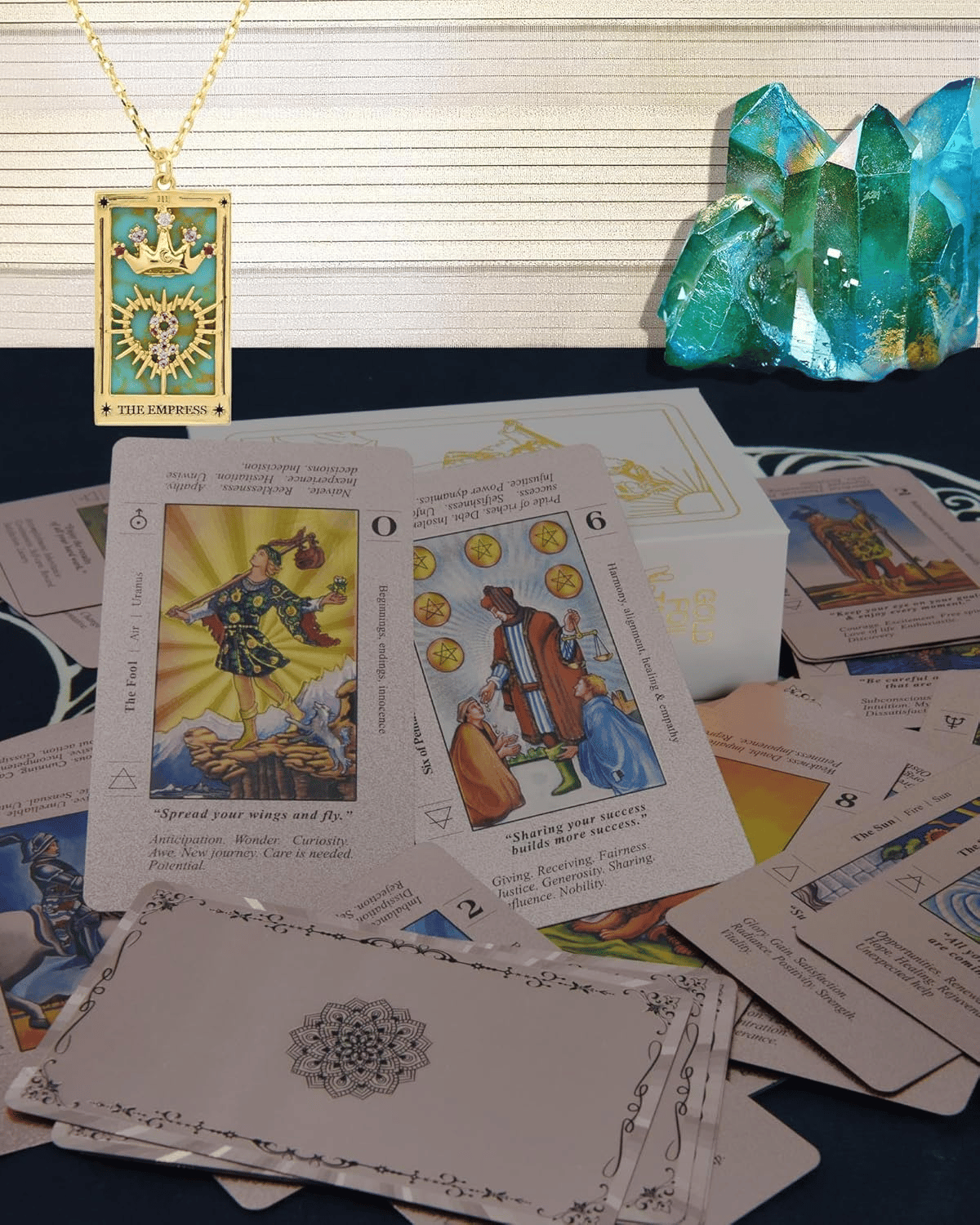🔥Last Day 49% OFF✨Witchy Cauldron Rose Gold Tarot Cards with Guide Book🔮