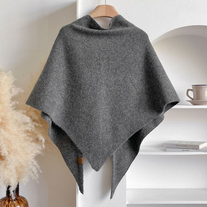 💕Elegant Women's Solid Color Wool Blend Shawl-Timeless Solid Hue for All Looks