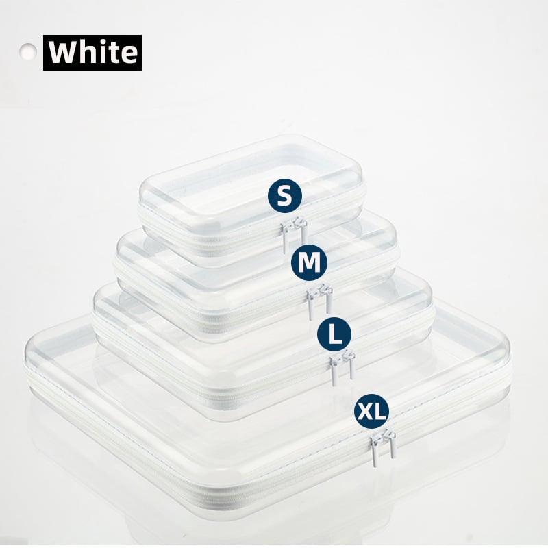 Clear Organizer Storage Box Clear Hard Zipper Case