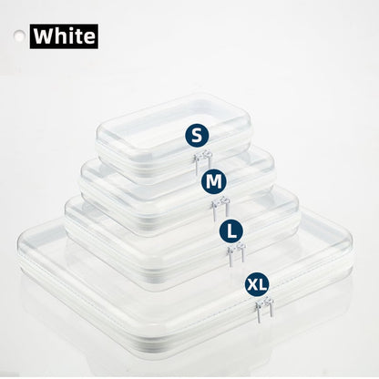 Clear Organizer Storage Box Clear Hard Zipper Case
