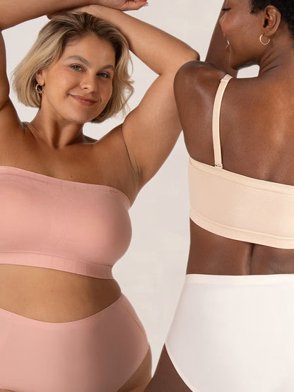🔥Convertible Strapless Bandeau Bra with Wireless Comfort, Anti-Slip Grip & Removable Straps