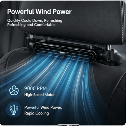 Portable Car Seat Cooling Fan, 9000RPM Fast Cooling