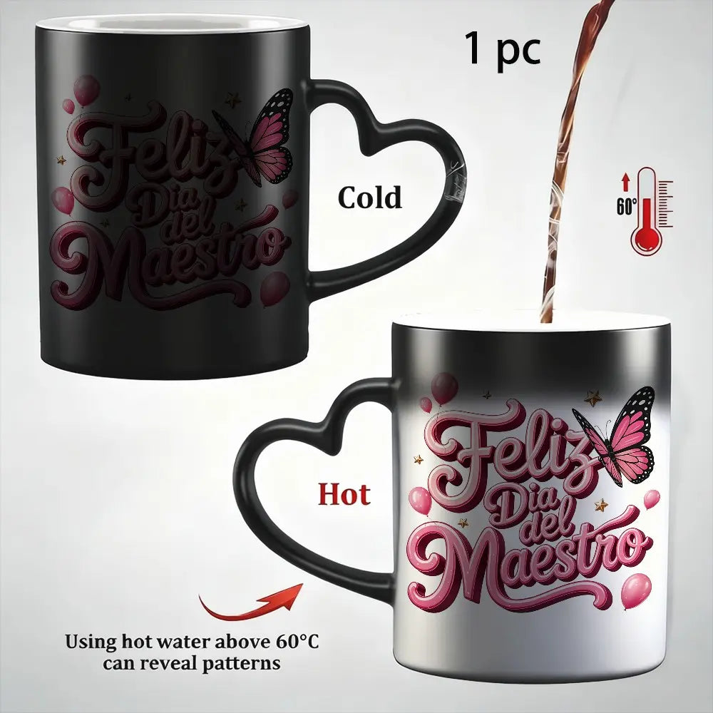 🔥Last Day 50% OFF - Magic Color Changing Mug with Heart Handle - 11OZ