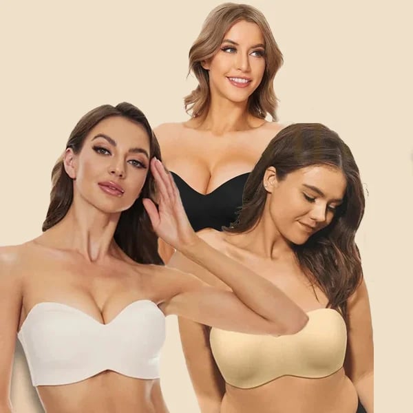 🏆LAST DAY SALE 49% OFF - Full Support Seamless Strapless Convertible Bandeau Bra