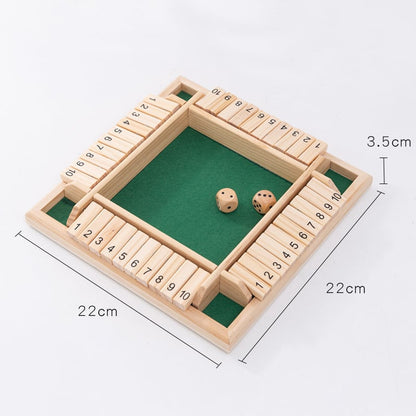 🔥Last Day 49% OFF✨SHUT THE BOX-WOODEN DICE BOARD GAME
