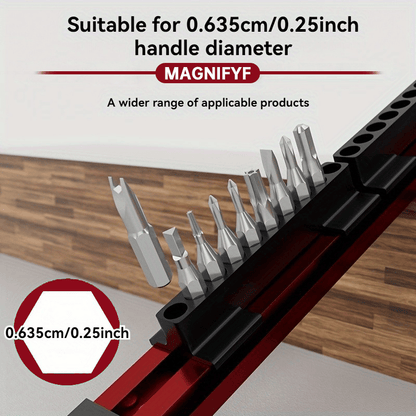 🔥Last Day 49% OFF-Pro-Series Aluminum Magnetic Hex Bit Organizer | 40-Slot 1/4" Drive Holder