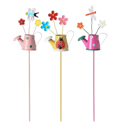 🔥Last Day 49% OFF-Set of 3 Metal Flower Pot Garden Stakes