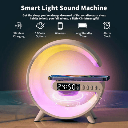🔥Last Day 49% OFF👍Multifunctional Bluetooth Speaker-Colorful Atmosphere Light Wireless Charging and Clock All-in-one Machine
