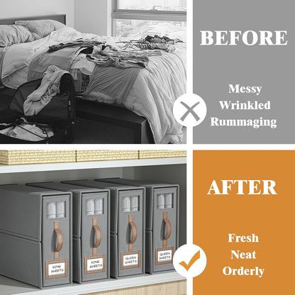 🔥Last Day 49% OFF-Foldable Sheet Storage Set – Keep Your Bedding Organized and Neat 🛏️✨