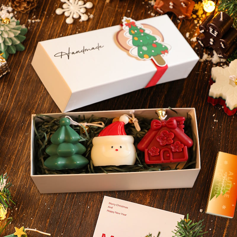 Christmas tree + Santa Claus + house(Tall gift box)