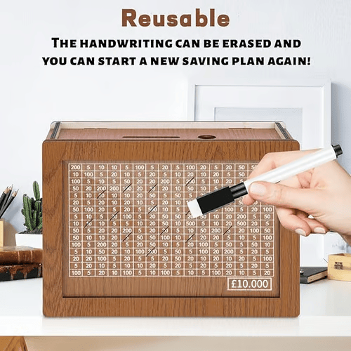 Hot Sale 49% OFF🎁Cash Vault Wooden Savings Box