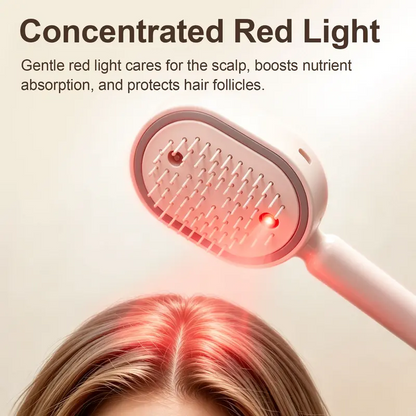 3-in-1 Electric Mist Detangling Brush for Frizz & Scalp Massage