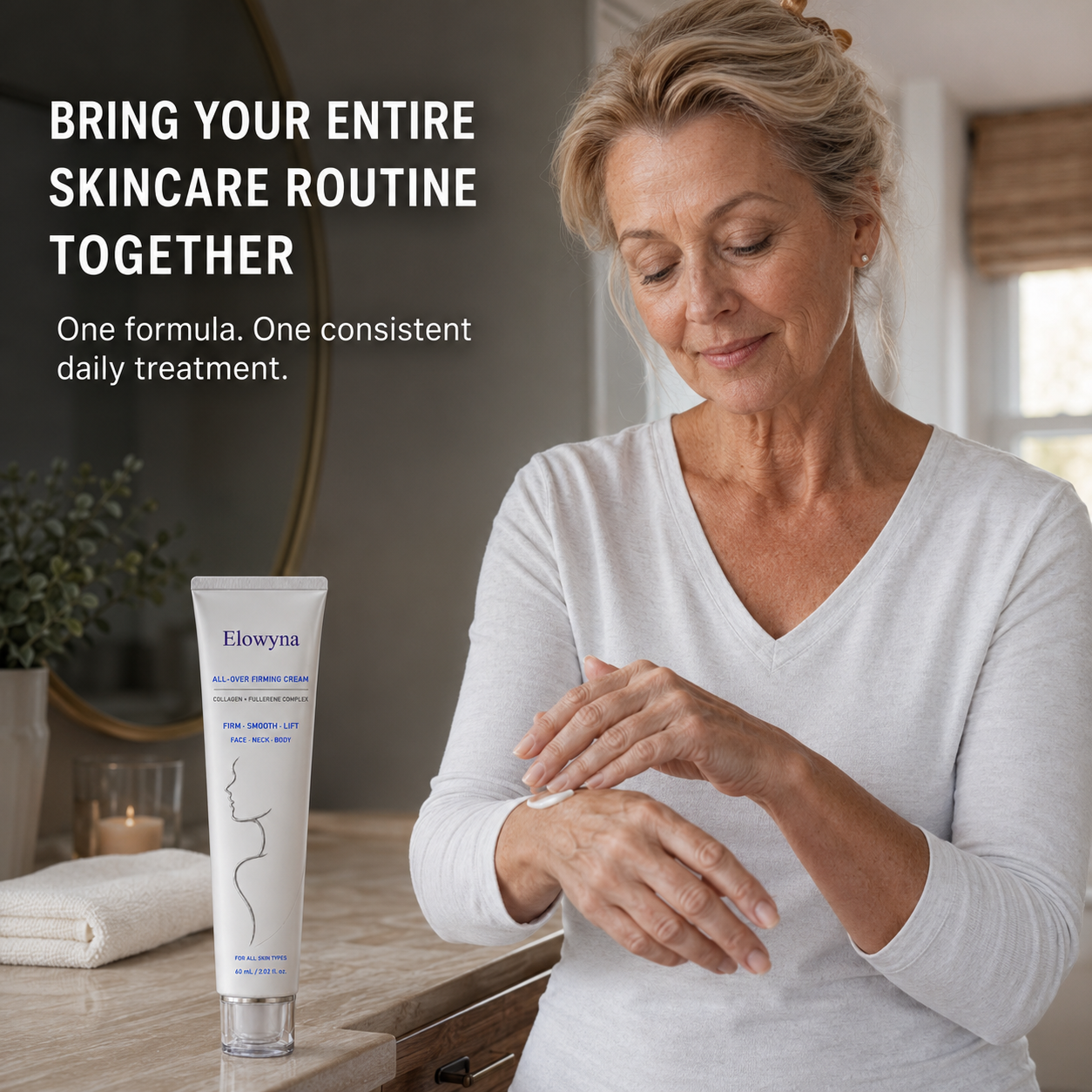 🧴✨ Elowyna All-Over Firming Cream – FDA-Compliant Formula for Men & Women – Firm, Smooth & Brighten from Face to Body