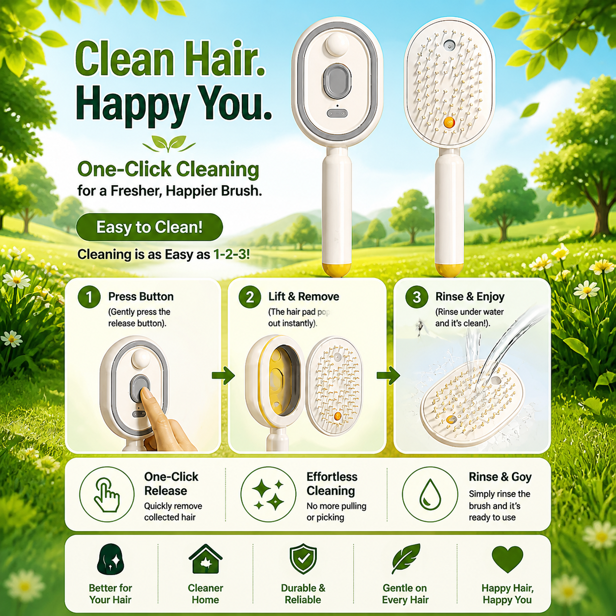 💜Moisture Spray Hair Massage Comb