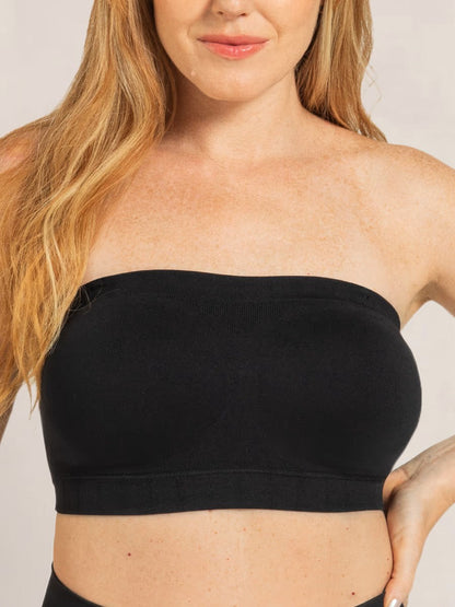 🔥Convertible Strapless Bandeau Bra with Wireless Comfort, Anti-Slip Grip & Removable Straps