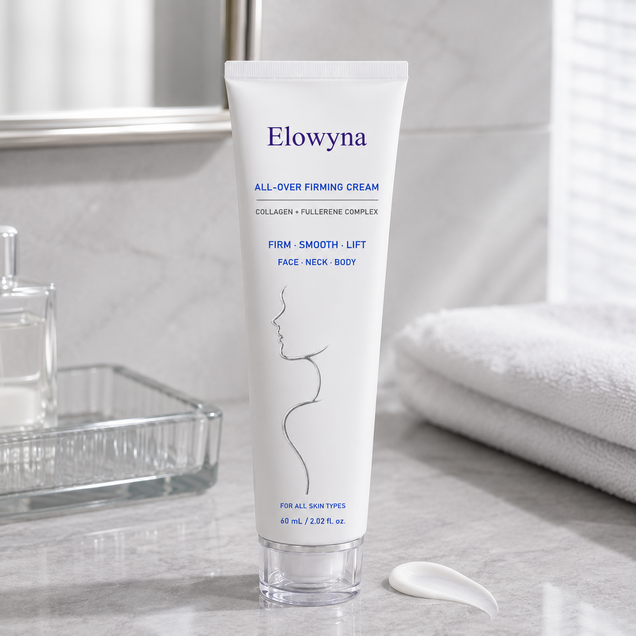 🧴✨ Elowyna All-Over Firming Cream – FDA-Compliant Formula for Men & Women – Firm, Smooth & Brighten from Face to Body