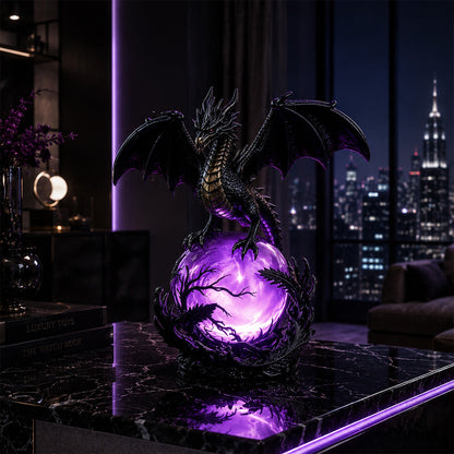 🔮Gothic Dragon LED Crystal Ball Lamp for Dark Aesthetic Decor