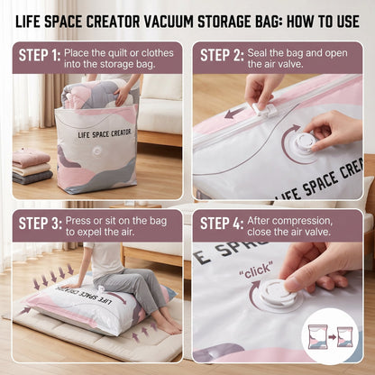 📦 Large-Capacity Vacuum Bags – No Pump Needed! 💨✨