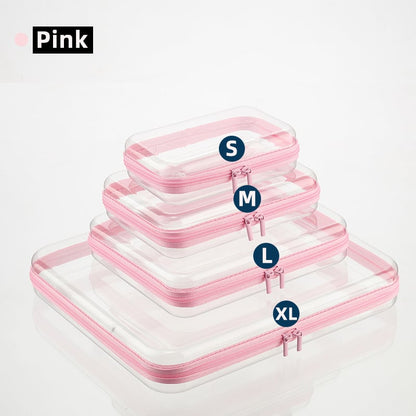 Clear Organizer Storage Box Clear Hard Zipper Case