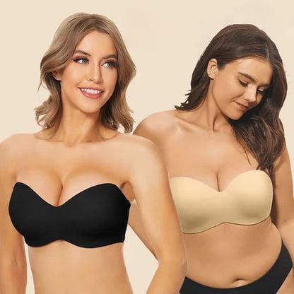 🏆LAST DAY SALE 49% OFF - Full Support Seamless Strapless Convertible Bandeau Bra