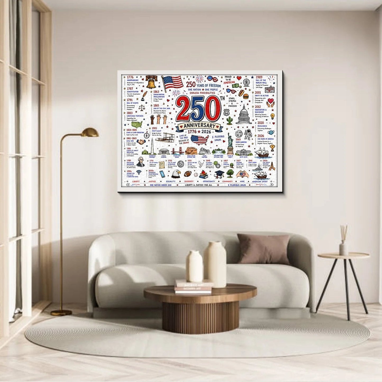 🧩 Patriotic America Jigsaw Puzzle 1000 Pieces 🎁 Buy 2 Free Shipping
