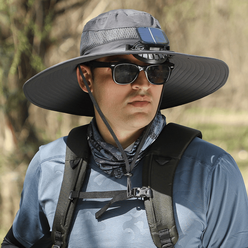 🔥Last Day 50% OFF -Ultralight Solar Fan Sun Hat – Lighter Than a Baseball!⚾(Only 11oz)