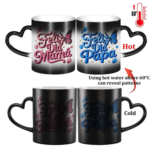 🔥Last Day 50% OFF - Magic Color Changing Mug with Heart Handle - 11OZ