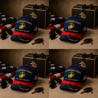 🔥 Father’s Day Sale -❤️ U.S. Marine Corps 250th Anniversary 3D Embroidered Cap 🇺🇸