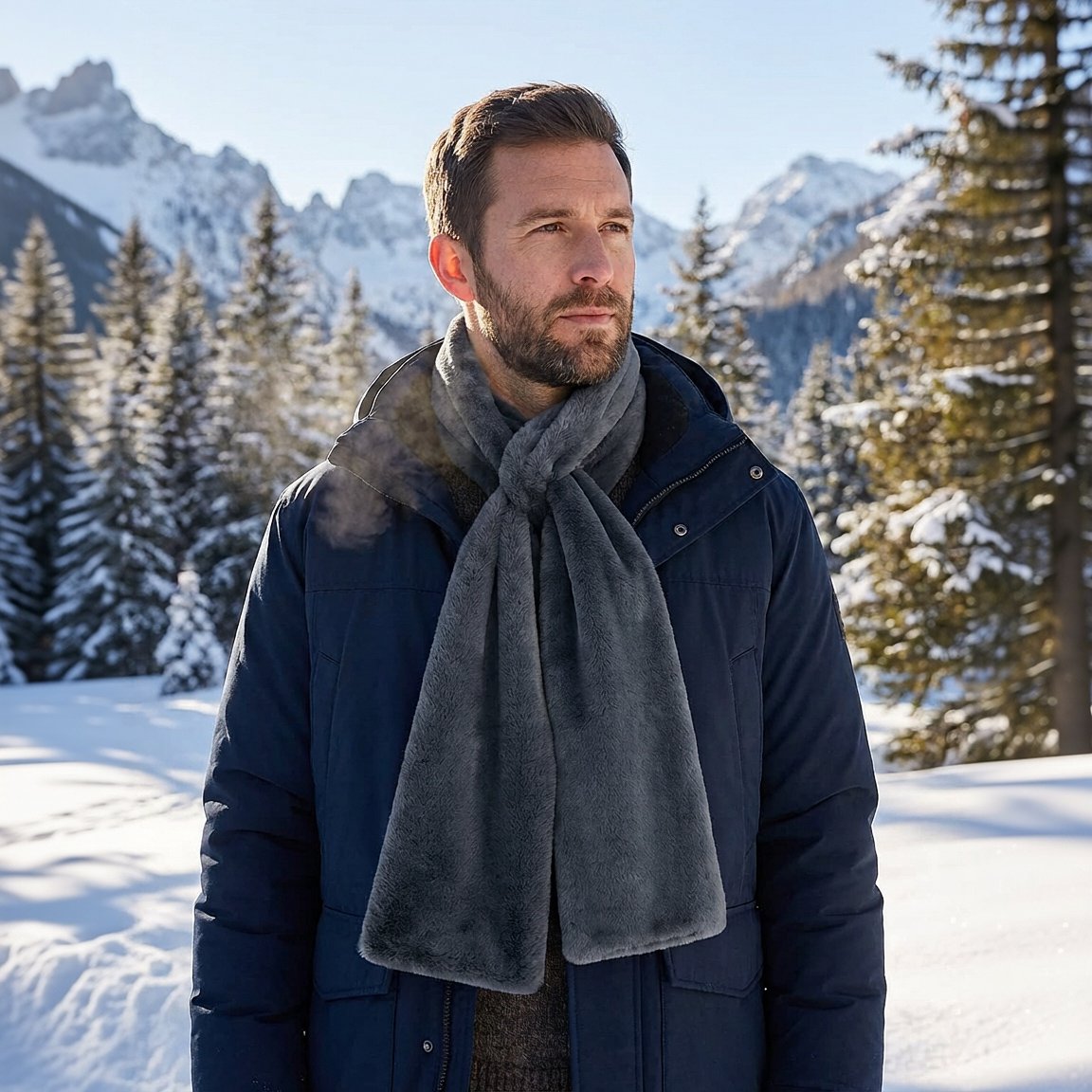 🔥Last Day 49% OFF❄️ Faux-Fur Pull-Through Scarf with Hidden Pocket