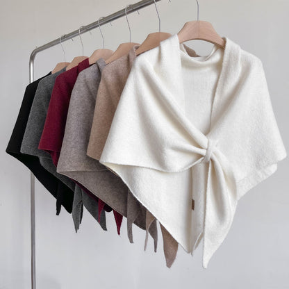 💕Elegant Women's Solid Color Wool Blend Shawl-Timeless Solid Hue for All Looks