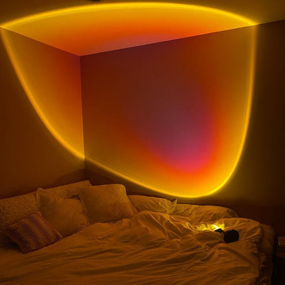 ✨16 Colors Sunset Lamp Projector- LED Rainbow Night Light for Photography,Party,Home Decor, Xmas Gift