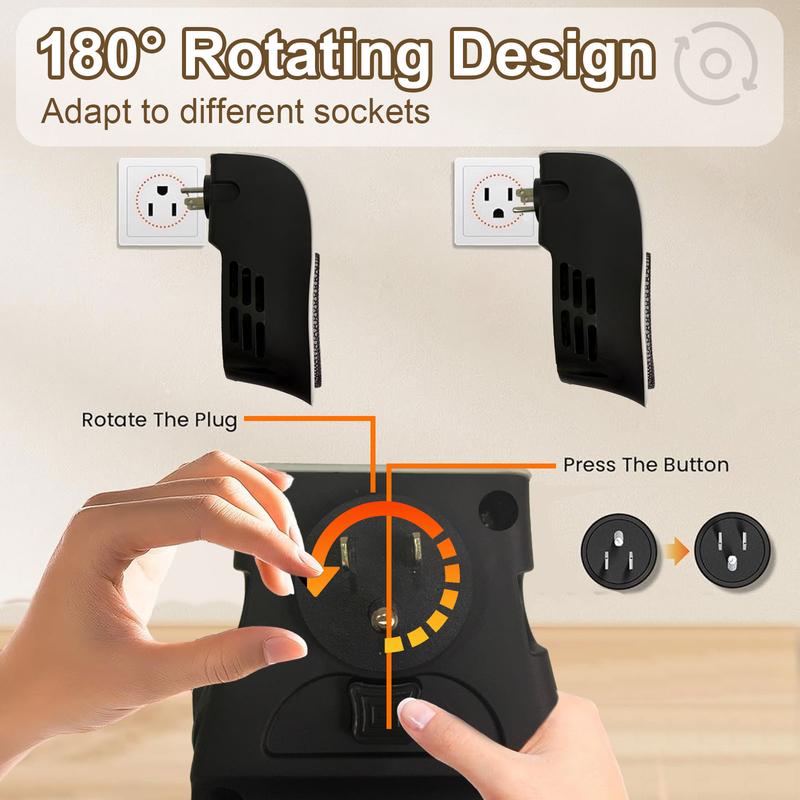 Last Day 49% OFF🔥Remote controllable Wall Outlet Space Heater with LED