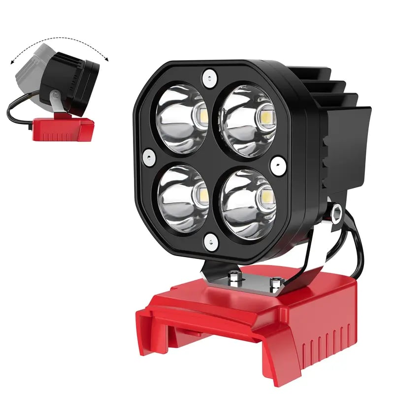 Last Day 49% OFF🔥LED Work Light Compatible with Milwaukee 18V Battery/Dewalt 18V&20V Battery