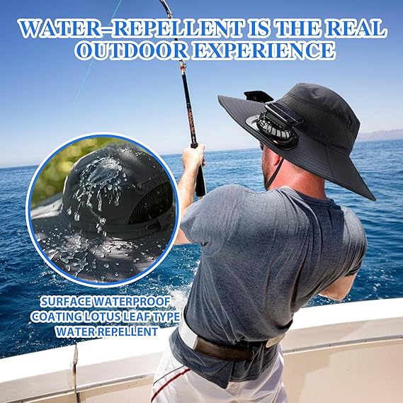 🔥Last Day 50% OFF -Ultralight Solar Fan Sun Hat – Lighter Than a Baseball!⚾(Only 11oz)