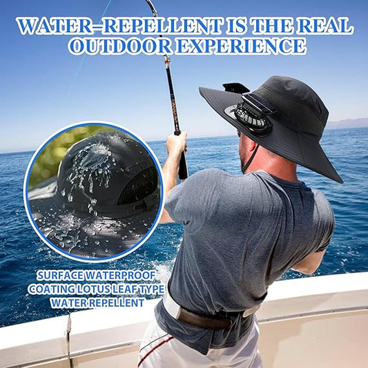 🔥Last Day 50% OFF -Ultralight Solar Fan Sun Hat – Lighter Than a Baseball!⚾(Only 11oz)