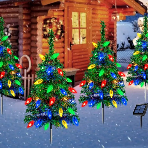 🎄4-in-1 Aurora Haven Outdoor LED Light (with 80 strawberry decorations)
