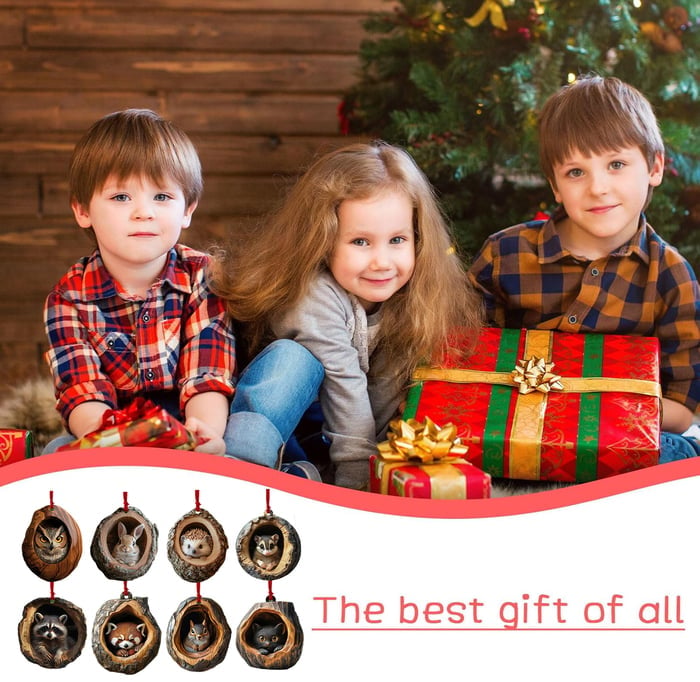 💖Not Just for Christmas Tree! Handmade Owl Ornaments & Raccoon Decorations, Matchable with Porch/Window Sill/Gift Wrapping🎁