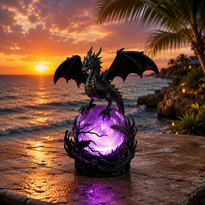 🔮Gothic Dragon LED Crystal Ball Lamp for Dark Aesthetic Decor