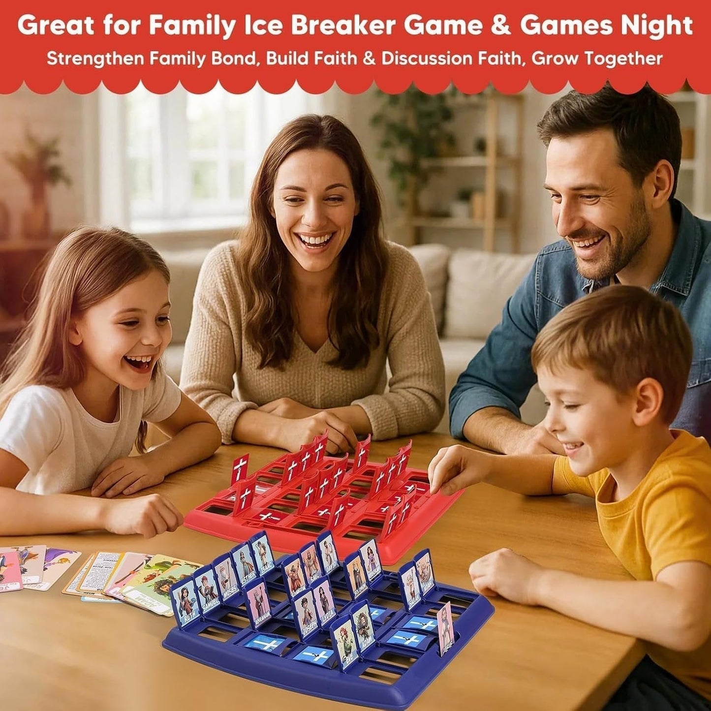 🔥LAST DAY SALE 49% OFF!?️Guess Bible Who Am I Board Games✝️