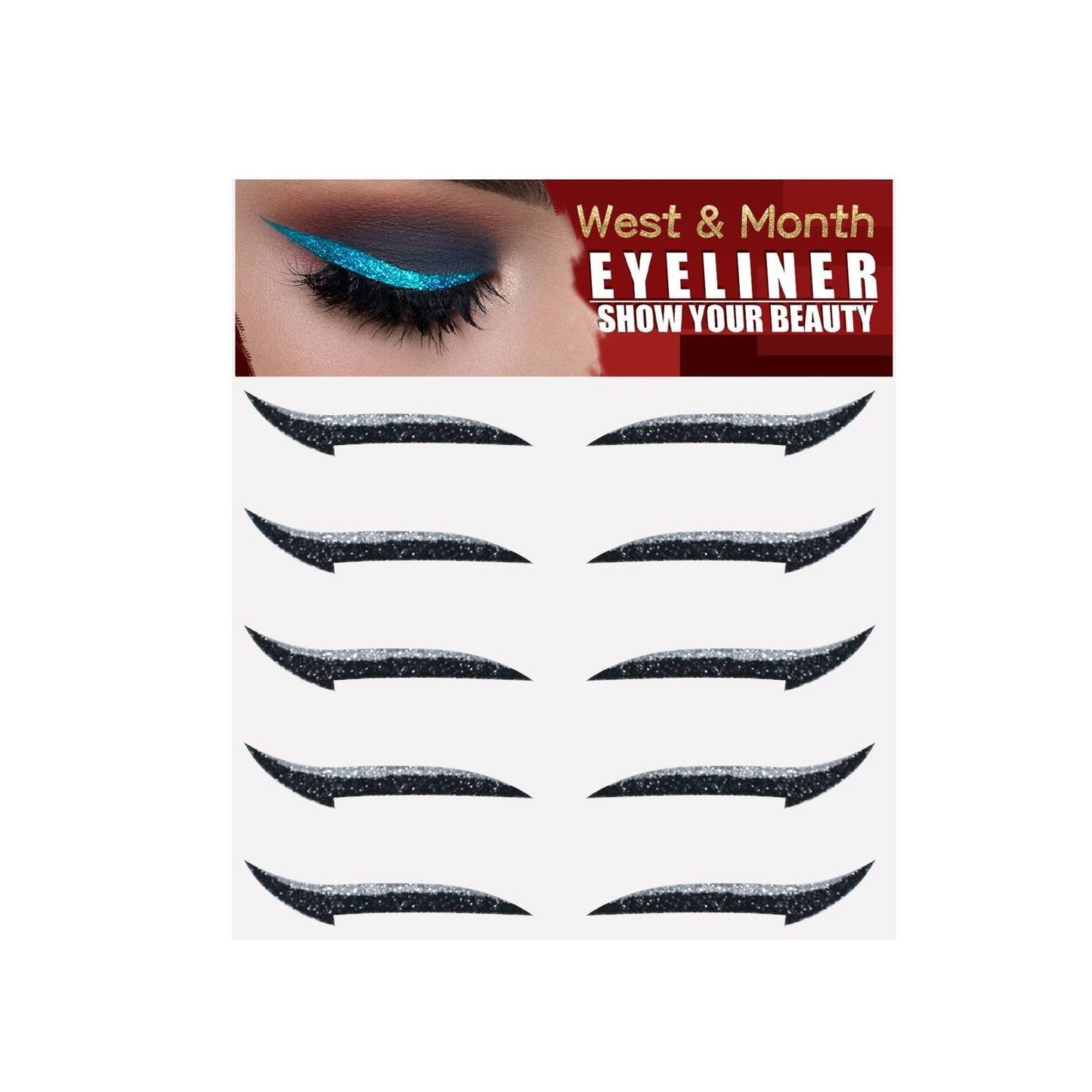 ✨Shiny waterproof reusable eyeliner stickers double eyelid stickers