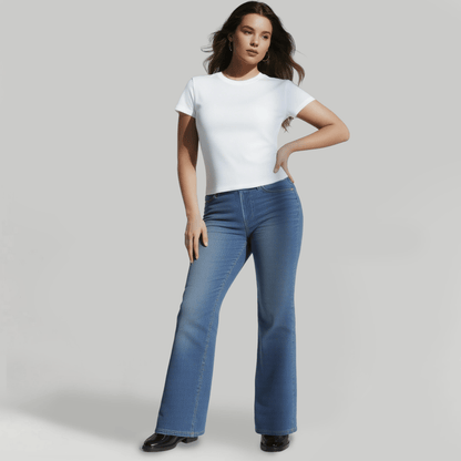 🏆LAST DAY SALE 49% OFF - High Waisted Pockets Washed Casual Bootcut Jeans