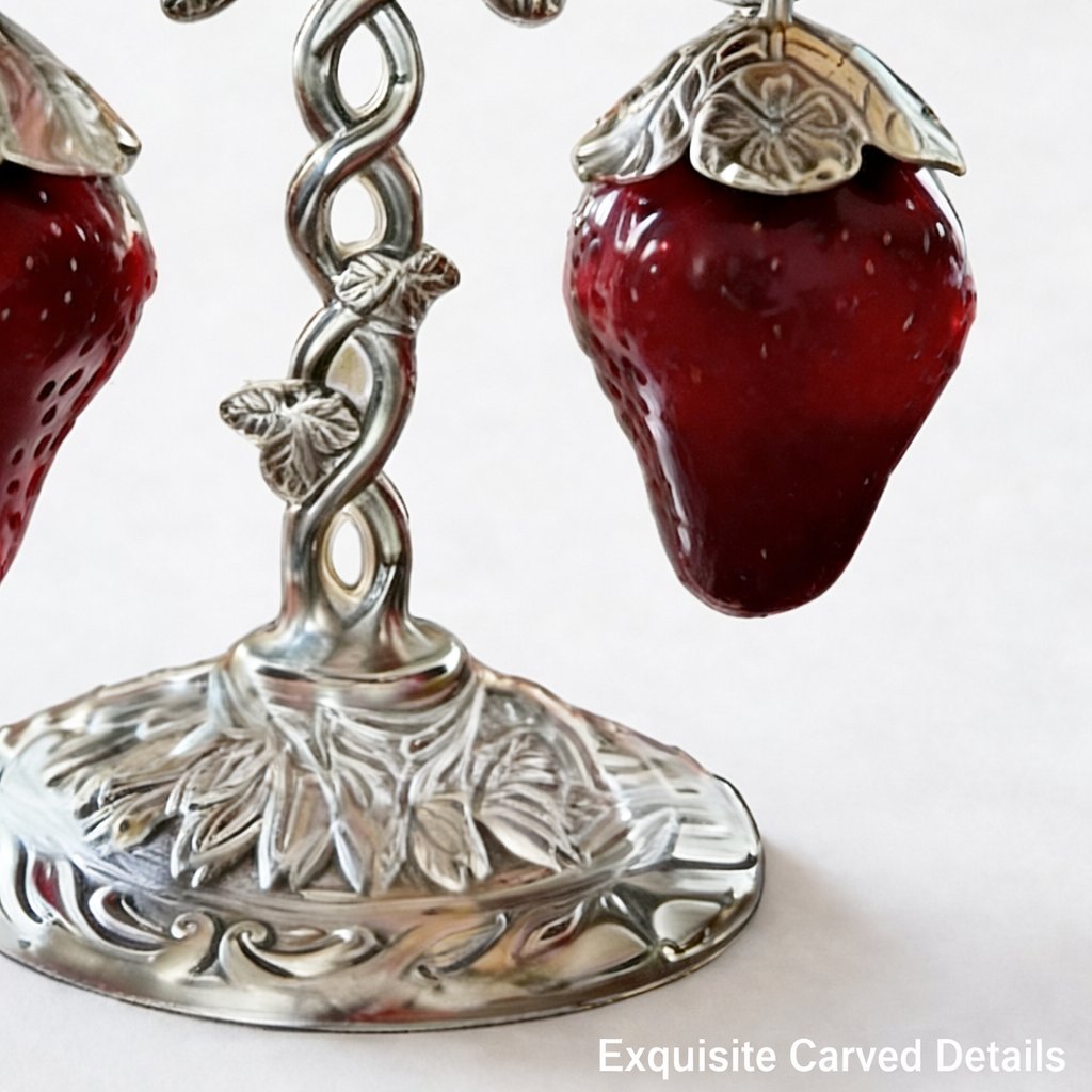 Vintage Strawberry-Shaped Salt and Pepper Shaker Set – A Charming Addition to Your Dining Table 🍓