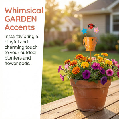 🔥Last Day 49% OFF-Set of 3 Metal Flower Pot Garden Stakes